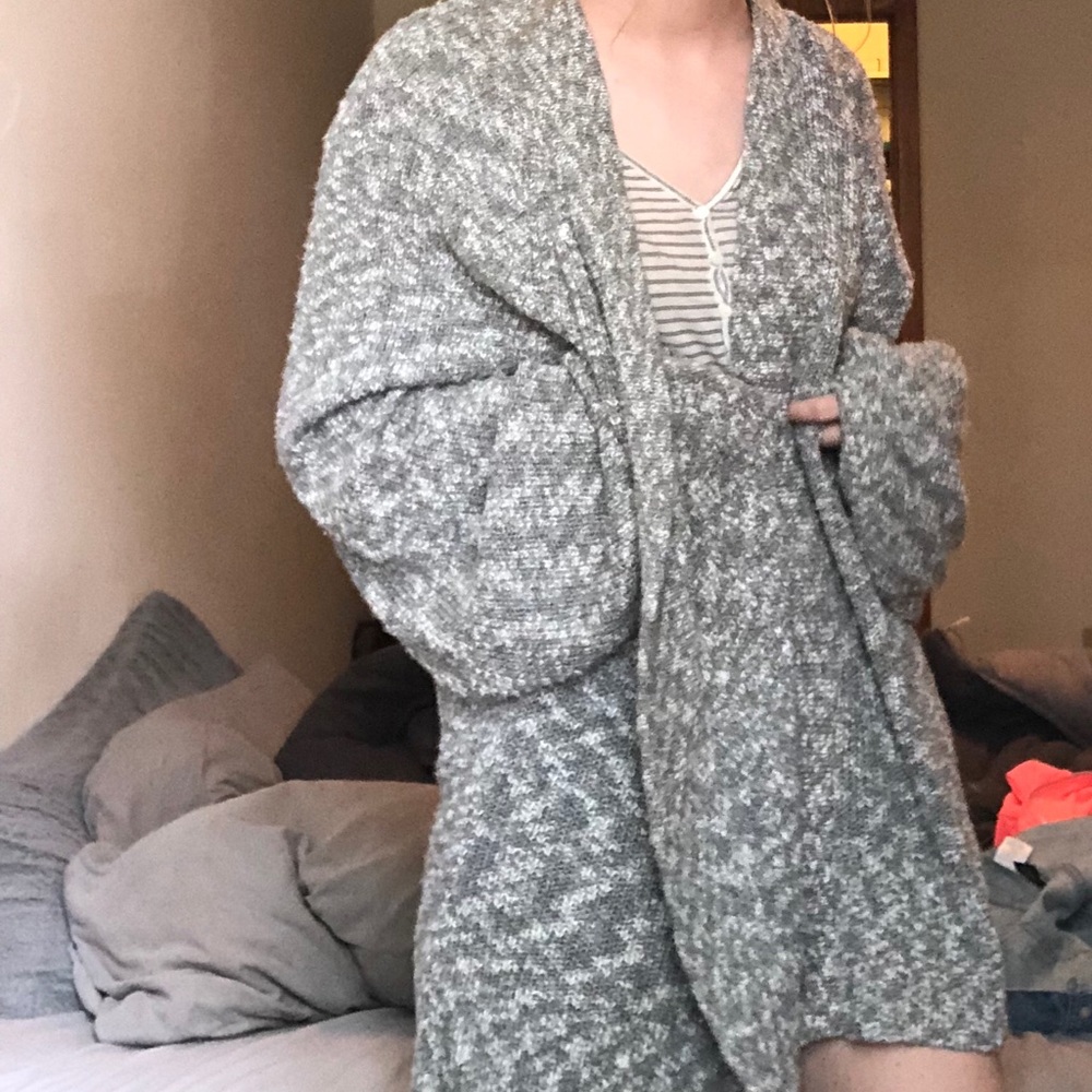 Oversized chunky Express sweater cardigan